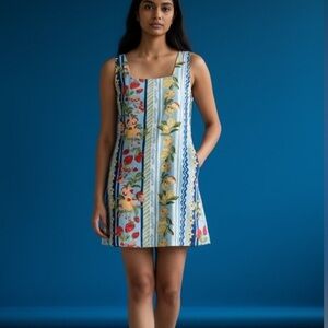 Linen Blend Mini Dress